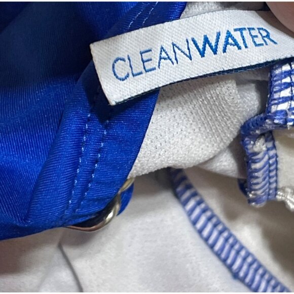 CleanWater Ruched Swimsuit Cobalt Blue One Piece Bathing Suit XL Extra Large - Picture 4 of 8